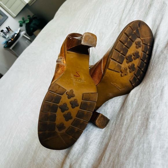 Steve Madden Kinko heeled square toe lugg sole boots side zip Vintage 90s EUC RA - Picture 9 of 9